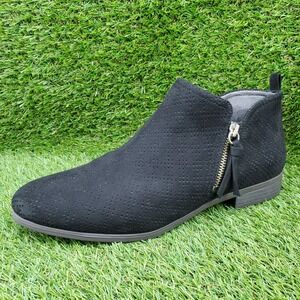 Dr. Scholl's Rate Zip SIZE 12 Women's Perforated Ankle Booties Black
